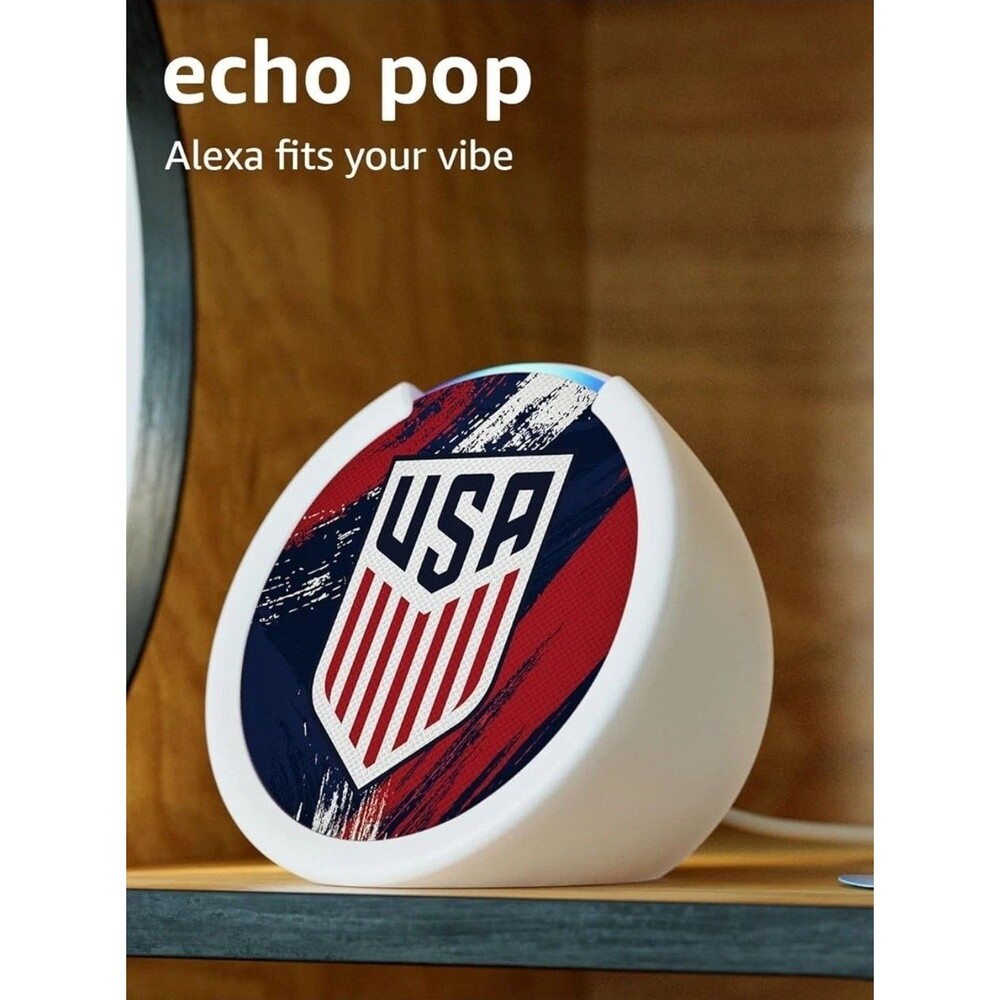 Amazon Echo Pop US Soccer National Team White Limited Edition NEW - SHIPS TODAY